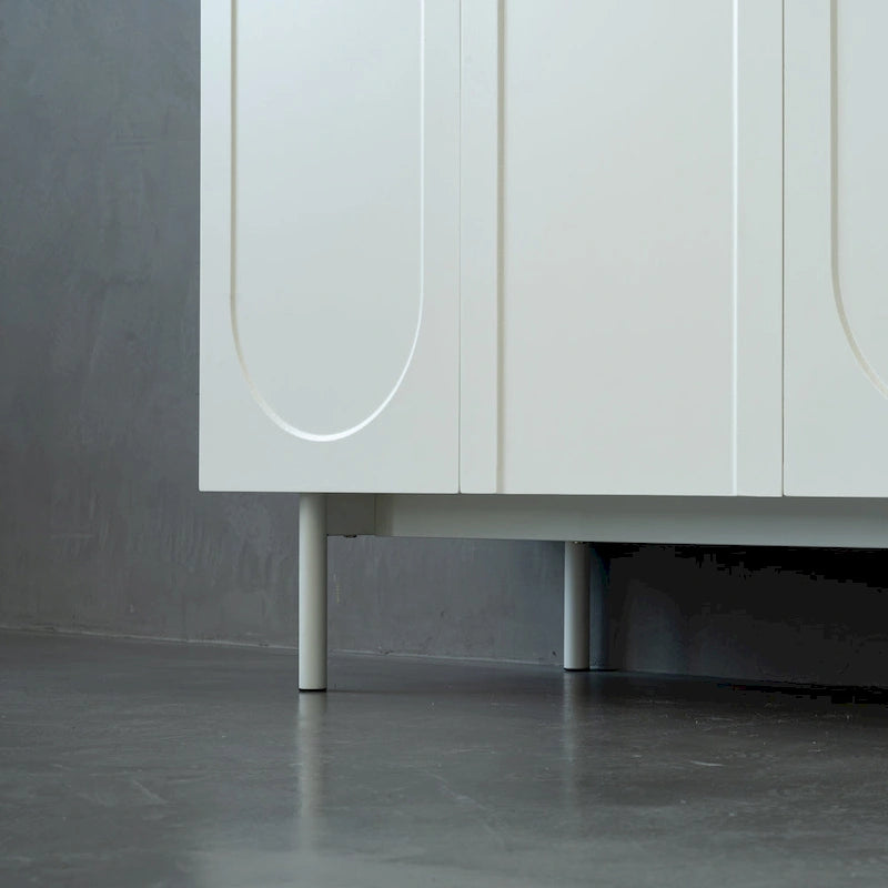 Mobile a 4 ante, mobile moderno d'accento, madia a buffet, mobile da ingresso con spazio di archiviazione per soggiorno, sala da pranzo