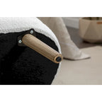 Panca contenitore in tessuto bouclé