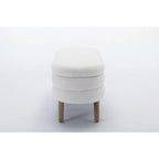 Panca contenitore in tessuto bouclé