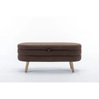 Panca contenitore in tessuto bouclé