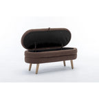 Panca contenitore in tessuto bouclé