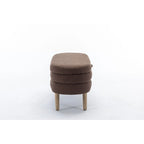 Panca contenitore in tessuto bouclé