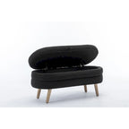 Panca contenitore in tessuto bouclé