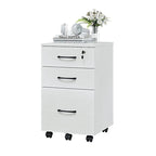 3 Drawer Wood Mobile File Cabinet
