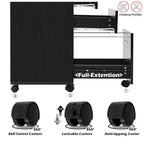 Cassettiera mobile in legno a 3 cassetti