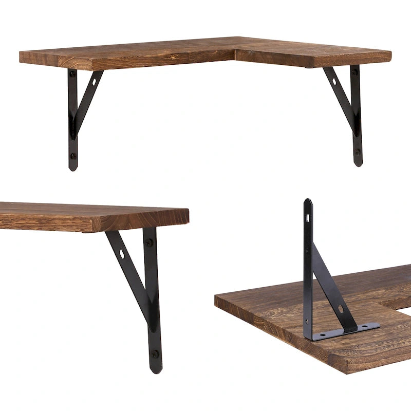 Mensole Flottanti in Legno, Set da XX, Scaffali a Parete per Bagno, Camera da Letto, Soggiorno e Cucina, Decorazione Murale 40,6 x 29 cm