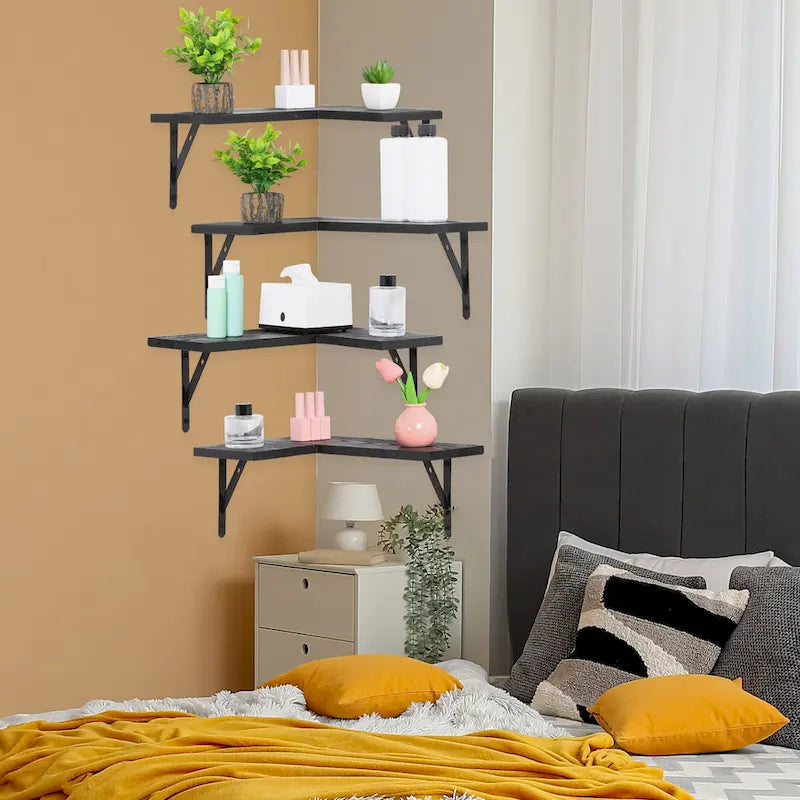 Mensole Flottanti in Legno, Set da XX, Scaffali a Parete per Bagno, Camera da Letto, Soggiorno e Cucina, Decorazione Murale 40,6 x 29 cm