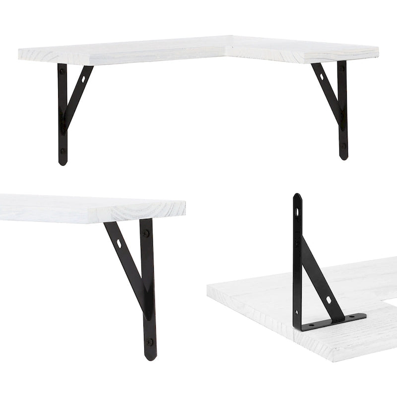 Mensole Flottanti in Legno, Set da XX, Scaffali a Parete per Bagno, Camera da Letto, Soggiorno e Cucina, Decorazione Murale 40,6 x 29 cm