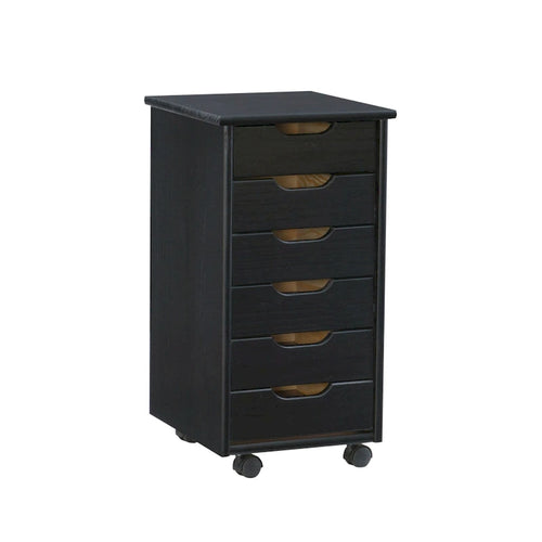 26 Black Rolling Storage Cabinet with 6 Drawer