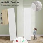 Mobiletto in Legno da 75,4 Pollici con 2 Ante e 6 Ripiani