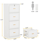 Classificatore verticale a 4 cassetti con serratura e chiave per ufficio domestico