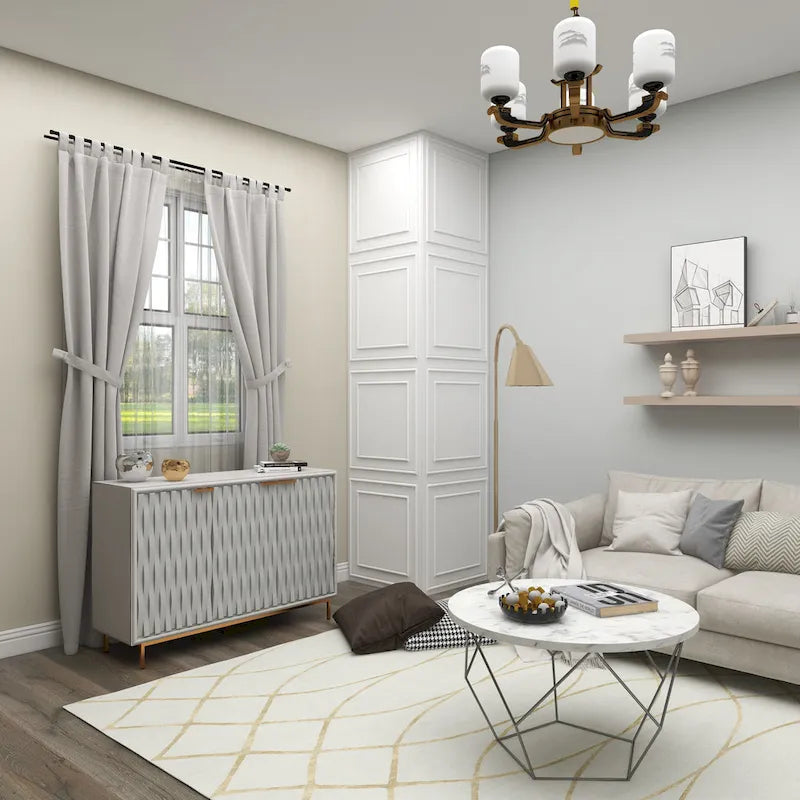 Mobile contemporaneo in legno bianco