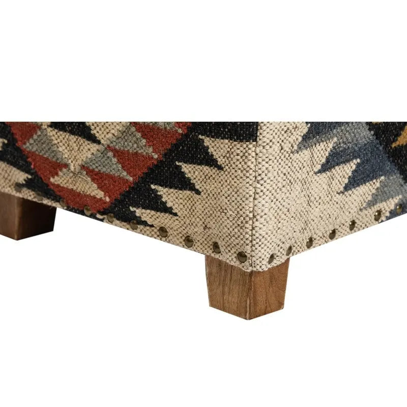 Panca Contenitore Rivestita in Kilim Fatta a Mano