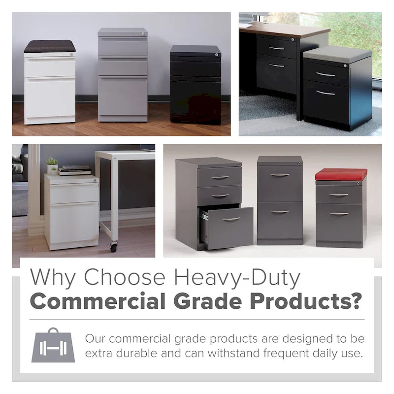 Hirsh 20 D Cassettiera mobile commerciale, 1 cassetto/1 classificatore, nero