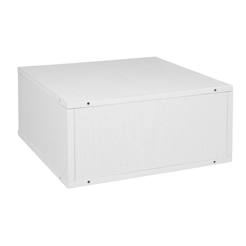 Noble Connect Mezzo Cubo Contenitore Impilabile - Legno Bianco