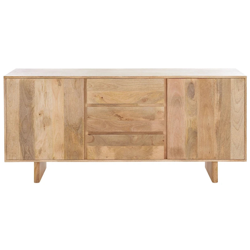 SAFAVIEH Couture Zhanat Credenza in Legno Naturale - 63 L x 18 P x 29 H - 63Lx18Px29H