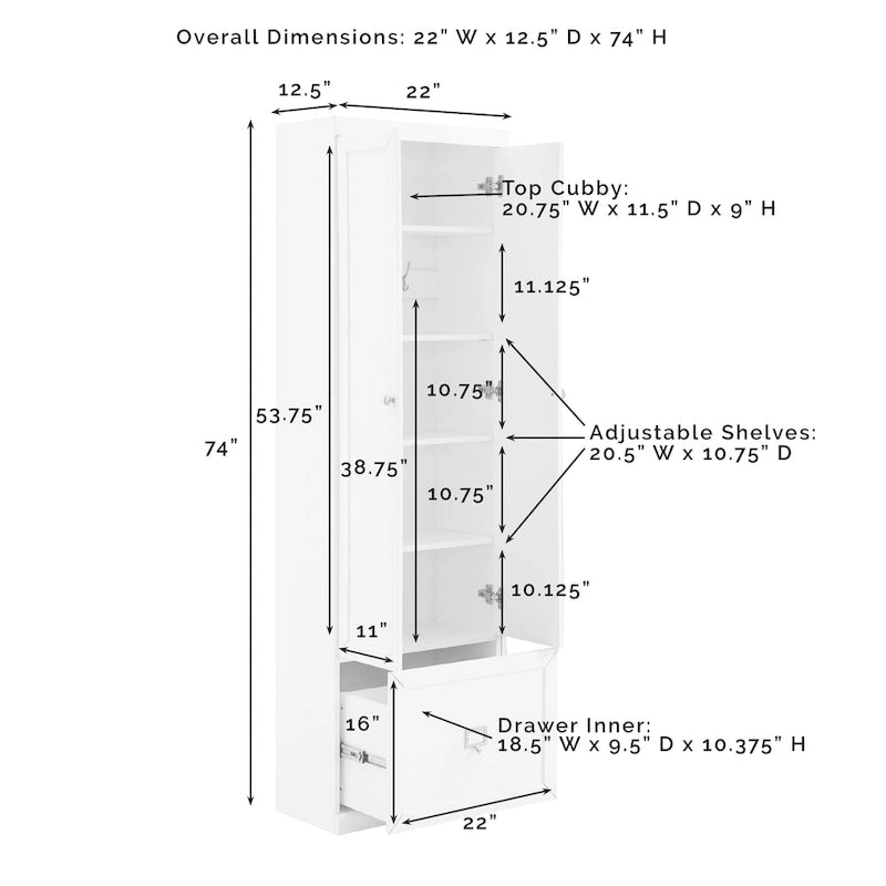 Set ingresso Crosley Harper 2 pezzi - 12,5 x 44 x 74