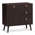 3-drawer Sideboard Storage Display Cabinet-Brown - 31.5 x 15.5 x 32 (L x W x H)
