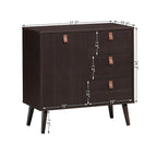 Mobile credenza a 3 cassetti - Marrone - 31,5 x 15,5 x 32 (L x P x A)