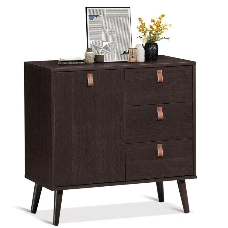 Mobile credenza a 3 cassetti - Marrone - 31,5 x 15,5 x 32 (L x P x A)