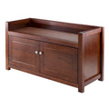 Charleston Storage Bench, Walnut - 39.76 x 15.35 x 21.65 inches