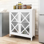 Costway Credenza da Cucina con Ante in Vetro e - Vedi Dettagli