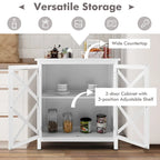 Costway Credenza da Cucina con Ante in Vetro e - Vedi Dettagli