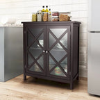 Costway Credenza da Cucina con Ante in Vetro e - Vedi Dettagli