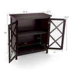 Costway Credenza da Cucina con Ante in Vetro e - Vedi Dettagli