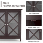 Costway Credenza da Cucina con Ante in Vetro e - Vedi Dettagli