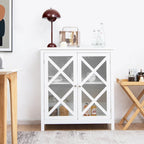 Costway Credenza da Cucina con Ante in Vetro e - Vedi Dettagli