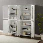 Crosley Roarke Set da 2 Mobili Dispensa con Vetrina