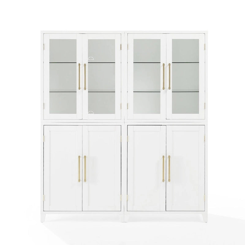 Crosley Roarke Set da 2 Mobili Dispensa con Vetrina