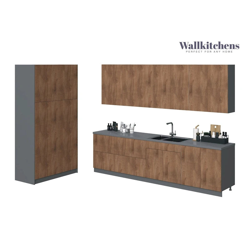 Collezione Kitchen Oasis Base in Teak Naturale e Colore Nero Misura 10Ft di larghezza - 123x50