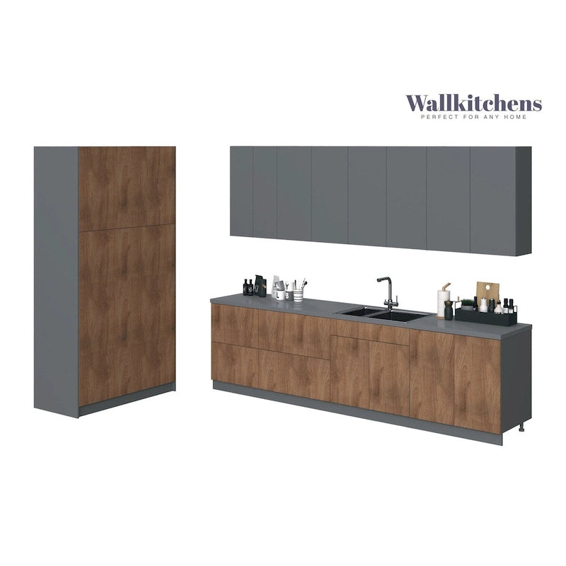Collezione Kitchen Oasis Base in Teak Naturale e Colore Nero Misura 10Ft di larghezza - 123x50