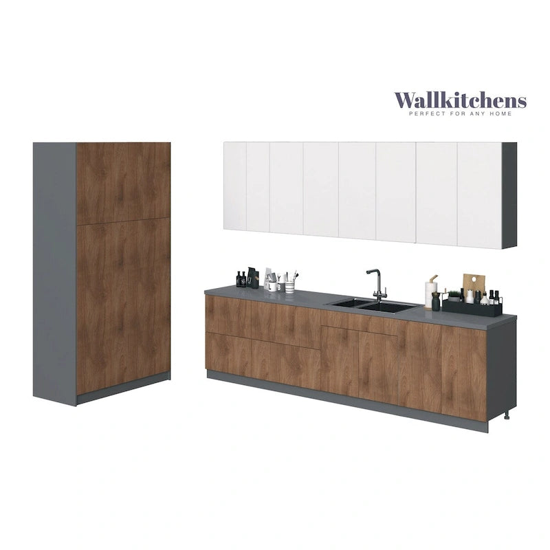 Collezione Kitchen Oasis Base in Teak Naturale e Colore Nero Misura 10Ft di larghezza - 123x50