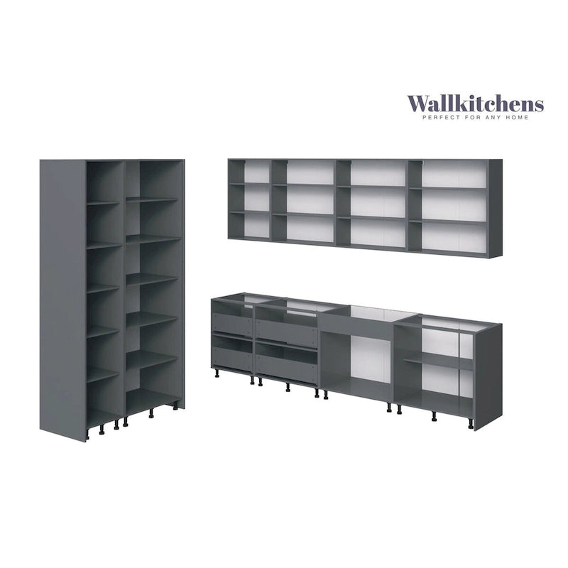 Collezione Kitchen Oasis Base in Teak Naturale e Colore Nero Misura 10Ft di larghezza - 123x50