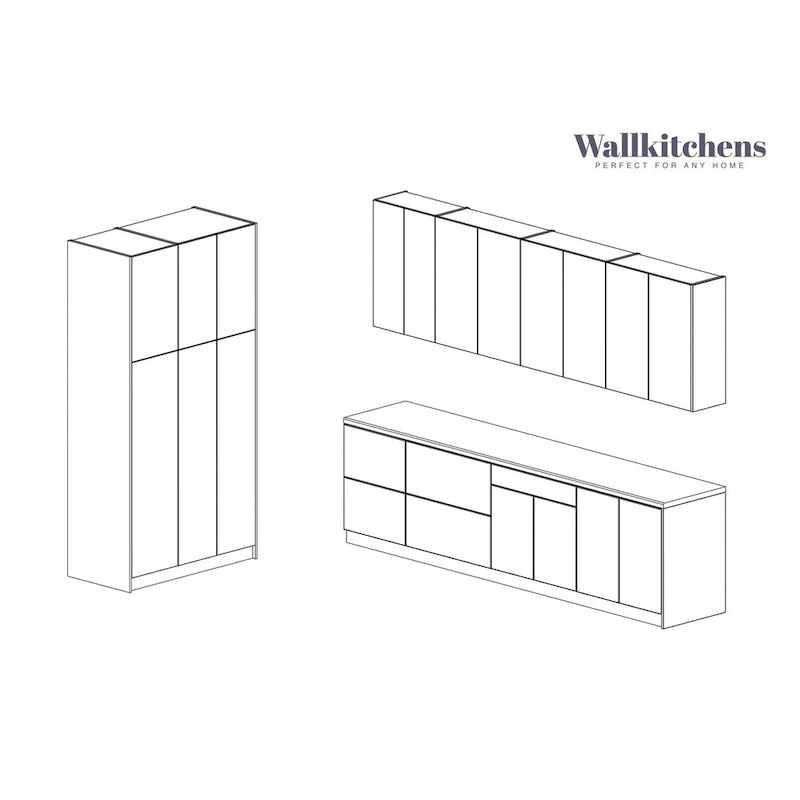 Collezione Kitchen Oasis Base in Teak Naturale e Colore Nero Misura 10Ft di larghezza - 123x50