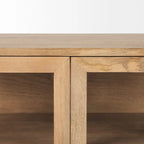 Arelius, Legno Massello Marrone Chiaro con Struttura in Ferro Nero e 2 Ante a Vetro, Armadietto - 36,0L x 18,0P x 32,0A