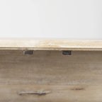 Arelius, Legno Massello Marrone Chiaro con Struttura in Ferro Nero e 2 Ante a Vetro, Armadietto - 36,0L x 18,0P x 32,0A