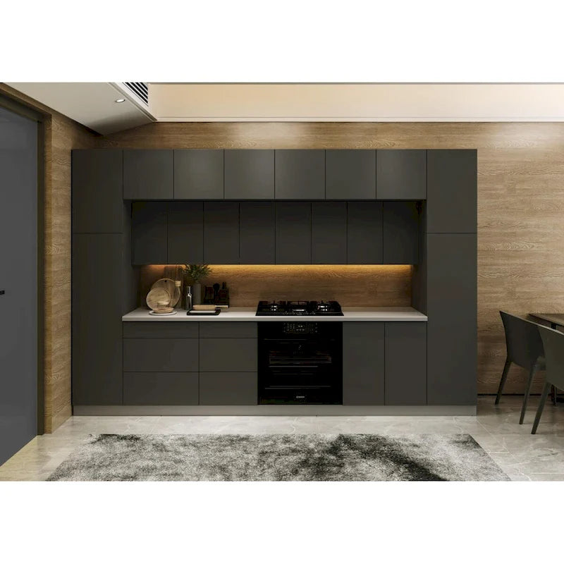 Collezione Kitchen Luxe Colore Nero Base Dimensione 12Ft di Larghezza - 143x24