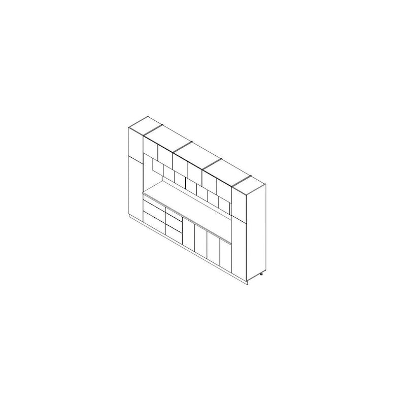 Collezione Kitchen Luxe Colore Nero Base Dimensione 12Ft di Larghezza - 143x24