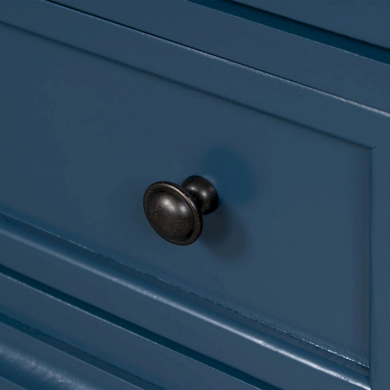 Mobiletto in legno con 3 cassetti, tavolino con vassoio estraibile