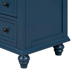 Mobiletto in legno con 3 cassetti, tavolino con vassoio estraibile