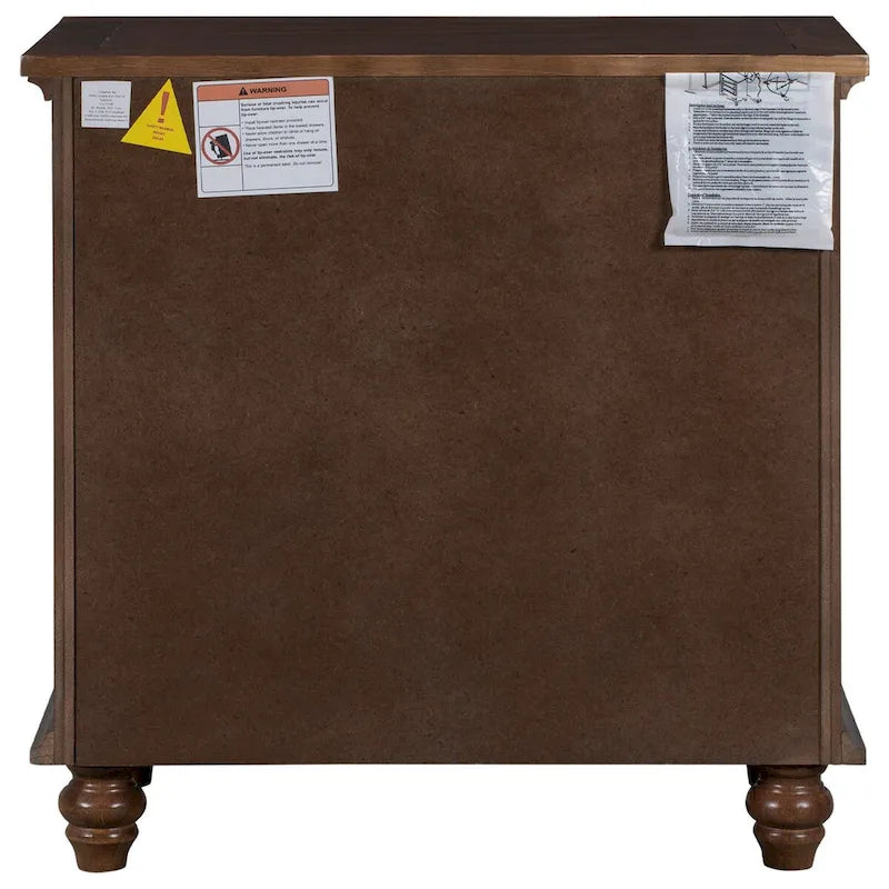 Mobiletto in legno con 3 cassetti, tavolino con vassoio estraibile