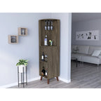 Mobile Bar ad Angolo per Cucina, Sala da Pranzo, Soggiorno, Marrone Scuro