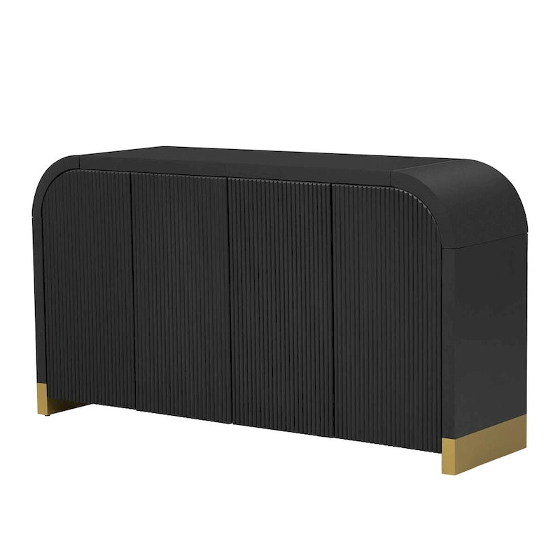 Credenza ad angolo curvata da 60 con ripiani regolabili