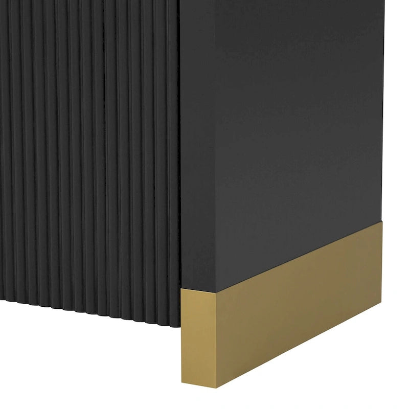 Credenza ad angolo curvata da 60 con ripiani regolabili