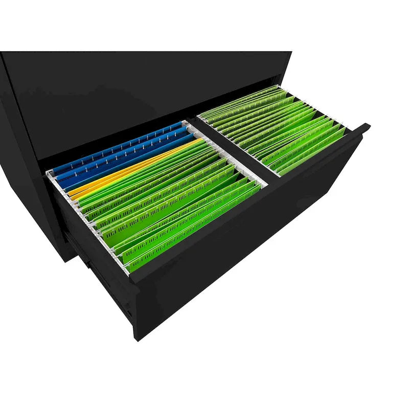 Classificatore laterale a 3 cassetti, armadietto portadocumenti con serratura, classificatore con serratura per ufficio domestico, classificatore in metallo con serratura