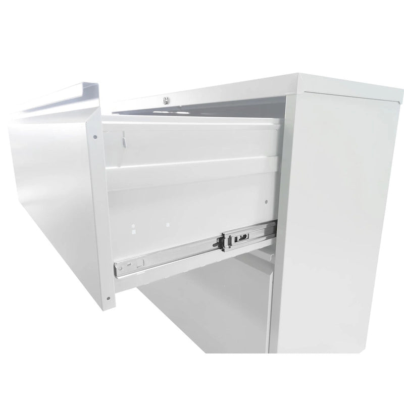 Classificatore laterale a 3 cassetti, armadietto portadocumenti con serratura, classificatore con serratura per ufficio domestico, classificatore in metallo con serratura